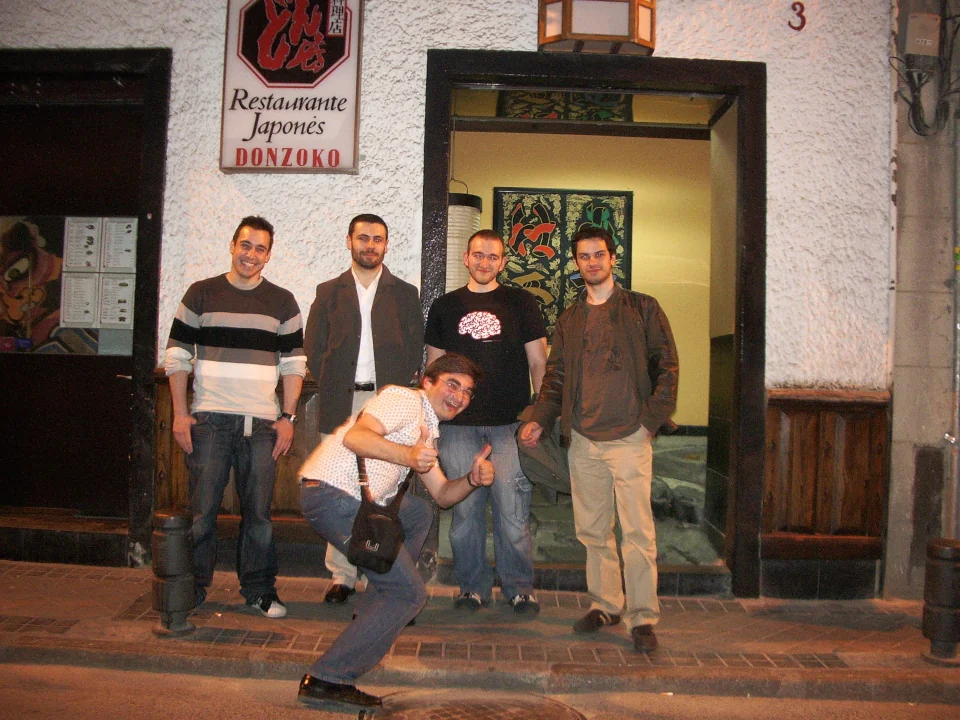 Con Dani y Francesc de EA en Donzoko