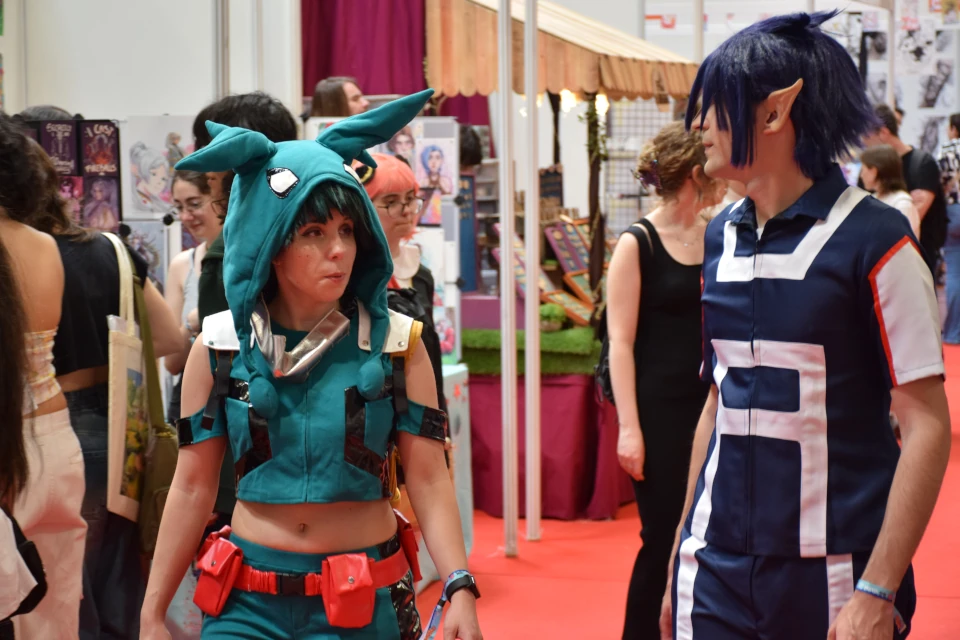 Asistentes a la feria